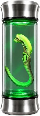 Alien Creature Popcorn Bucket, LED Lighted Alien Gothic Popcorn Bucket Home Decor, Creepy Halloween Party Tabletop Decoration Accessories(Alien Creature) in Saudi Arabia