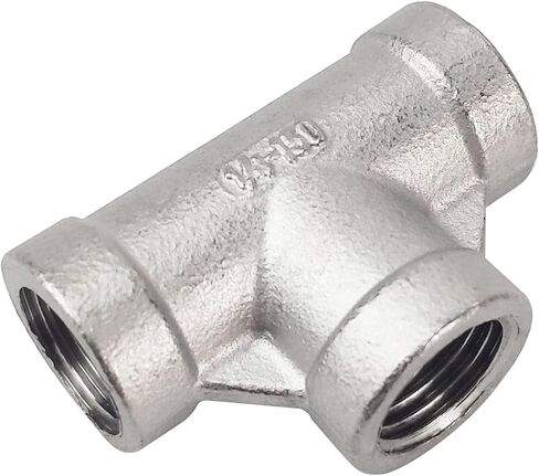 1/2" Stainless Steel Tee Female NPT Threaded T Shaped 3 Way Cast Pipe Fitting SS304 in Saudi Arabia