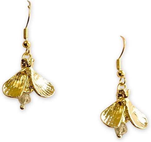 أقراط Pewter Firefly Lightning Bug - هدية مغلفة مع بطاقة قصة Chase your Dreams - صنع في الولايات المتحدة الأمريكية (يتم الشحن بواسطة Amazon Prime) in Kuwait