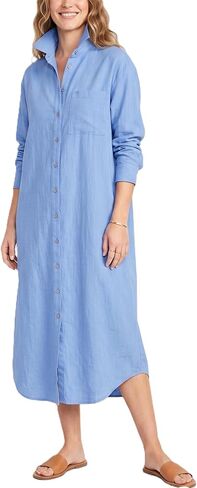 Kuraki Women's Casual Print Button Front Maxi Shirt Dress in Kuwait