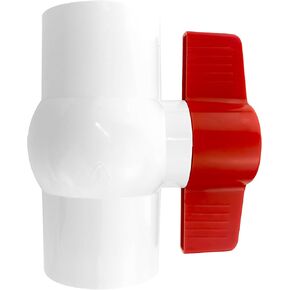 1 1/2 PVC Union - Tommer 40 Ball Valve PVC Prottings - Slip Solvent - T Handle Handle Valve للسباكة السكنية والتجارية ، نظام الري ، حمامات السباحة ، إلخ - الأحمر والأبيض in Kuwait