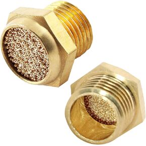 Jiozermi 12 قطعة هوائي متكلس، كاتم صوت هوائي نحاسي، كاتم صوت عادم هوائي، تركيب كاتم صوت ذكر 1/8 NPT in Kuwait