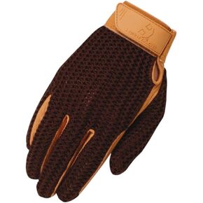 Heritage Crochet Riding Gloves, Size 6, Natural Tan in Kuwait