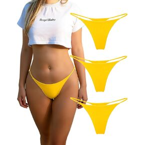 KUKU PANDA Cotton Thongs for Women Sexy Seamless Woman G String Panties 3 Pack Set in Saudi Arabia