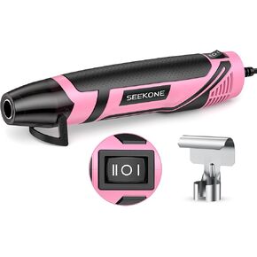 SEEKONE Mini Heat Gun, 350W 662℉ (350℃) Fast Heat Handheld Hot Air Gun Tool with Reflector Nozzle and 4.9Ft Long Cable Overload Protection for Craft Embossing, Shrink Wrapping and Stripping Paint in Saudi Arabia