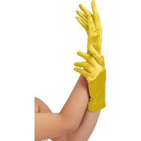 sodknow Short Gloves Women Satin Gloves Wrist Length Fancy for Opera Banquet 1920s Party Wedding Halloween Costume in Kuwait