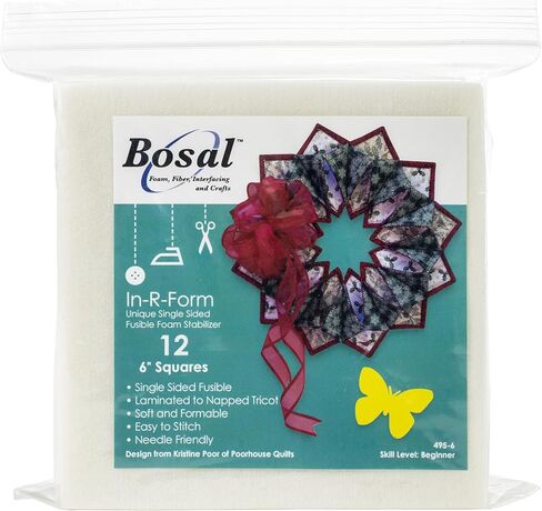 Bosal in- R-Form in-R مثبت إسفنجي قابل للانصهار على جانب واحد - 6 بوصة × 6 بوصة 12/عبوة، 1 in Saudi Arabia