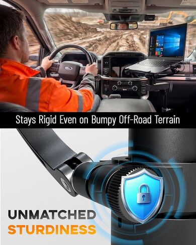 Vehicle Laptop Mount for Truck Car Van Universal Laptop Stand Holder with 3 Types Mounting Brackets for Front Passenger Seat in Saudi Arabia