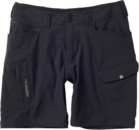 شورت ملابس العمل للرجال من TRUEWERK - T1 WerkShorts - مقاس مريح، خفيف الوزن، ماص للرطوبة، شورت مع تمدد في 4 اتجاهات، أسود، 42 عرض × 9 طول in Saudi Arabia