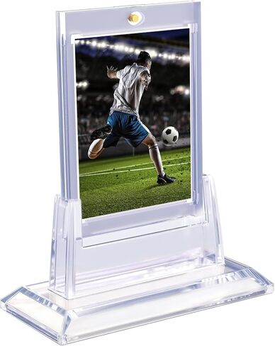 12PCS Magnetic Card Holders for Trading Cards, Card Protector Holders with Acrylic Stands Bases, Baseball Card Holders Fit for MTG, Game Cards, Sports Cards, Football Cards, Baseball Cards (12) in Saudi Arabia
