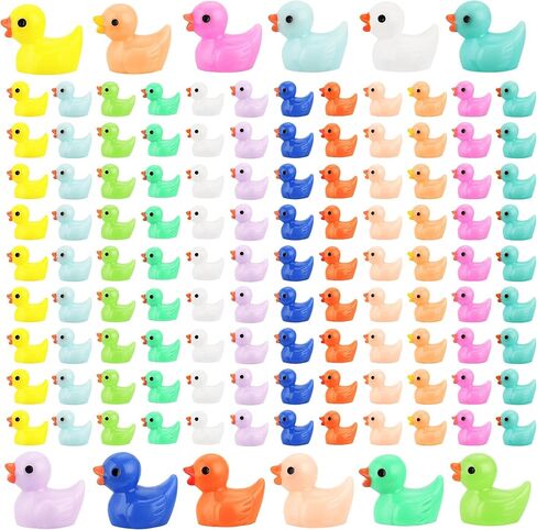 240 Pieces Mini Resin Ducks, Yellow Tiny Duck Figurines Bulk for Garden Micro Landscape Aquarium Dollhouse Potted Plants Decorations, Mini Ducks for DIY Ornament Party Toy in Kuwait