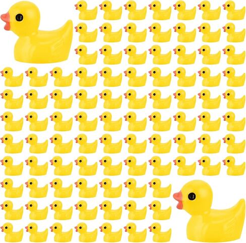 240 Pieces Mini Resin Ducks, Yellow Tiny Duck Figurines Bulk for Garden Micro Landscape Aquarium Dollhouse Potted Plants Decorations, Mini Ducks for DIY Ornament Party Toy in Saudi Arabia