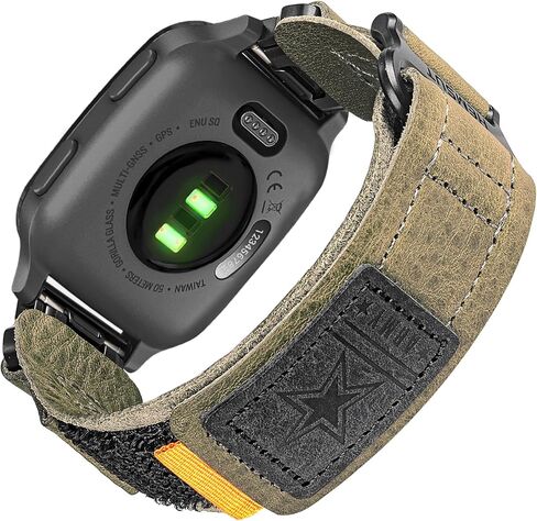 متوافق مع Garmin Venu/Venu 2/ Venu 2 Plus/Venu Sq/Venu Sq 2/ Venu Sq Music (ليس Venu 2S) حزام ساعة سريع الدبابيس، حزام رياضي من النايلون فائق المتانة مع تصميم حلقة منسوجة in Kuwait