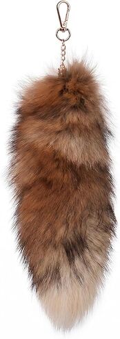 QBTZJ Fox Tail Fluffy Furry Fox Fur Tail Keychain Black Red White Furry Tails Faux Fur Tail for Cosplay Party Costume in Saudi Arabia
