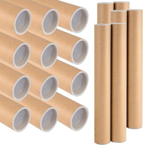 HOIGON18 Pack 2 x 16 Inch Mailing Shipping Tubes with Caps, Thick Mail Tubes Cardboard Mailing Tube for Packing,Shipping, Artwork, Crafts, Storage of Poster in Saudi Arabia