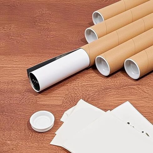 HOIGON18 Pack 2 x 16 Inch Mailing Shipping Tubes with Caps, Thick Mail Tubes Cardboard Mailing Tube for Packing,Shipping, Artwork, Crafts, Storage of Poster in Saudi Arabia