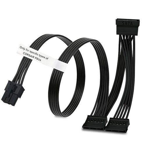 كابل محول الطاقة COMeap 6 Pin إلى 3X 4 Pin Molex HDD لبعض الأنواع المحددة من وحدات PSU المعيارية من Corsair 20 بوصة (50 سم) in Saudi Arabia