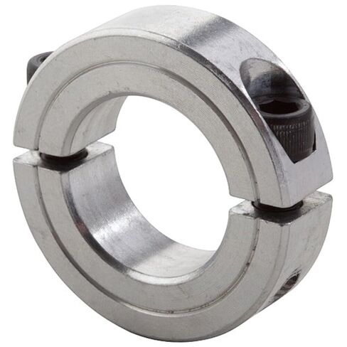 Climax Metal 2C-075-A Aluminum Two-Piece Clamping Collar, 3/4" Bore Size, 1-1/2" OD, With 1/4-28 x 5/8 Set Screw in Saudi Arabia