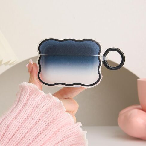 غطاء QLD متوافق مع غطاء حافظة Apple AirPods Pro 2 Generation 2022، تصميم لطيف ثلاثي الأبعاد على شكل ربطة عنق مقاوم للصدمات ناعم وشفاف من مادة TPU Kawaii AirPods Pro2 مع سلسلة مفاتيح للنساء والفتيات، وردي فيونكة in Kuwait