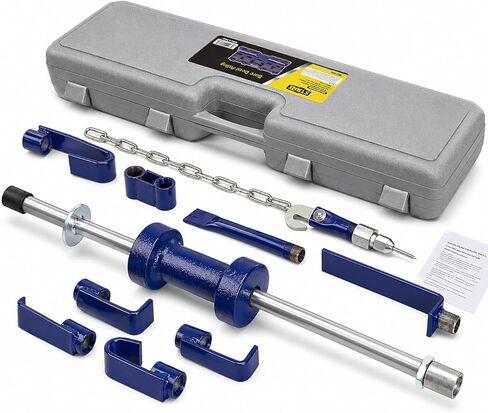 XtremepowerUS الثقيلة 13 قطعة السيارات دنت مجتذب الجسم مجموعة 10 رطل انزلاق المطرقة طقم إطار إصلاح مع حقيبة حمل in Saudi Arabia