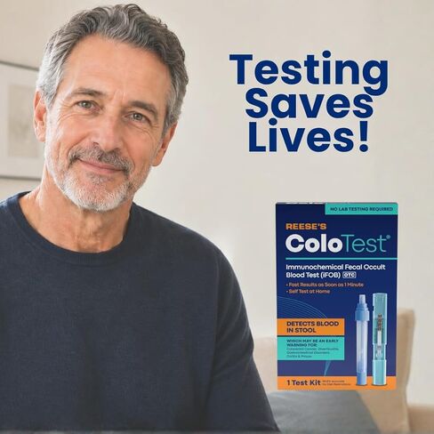 Reese's ColoTest Immunochemical Fecal Occult Blood Test (iFOB) for Colorectal Cancer Screening 1ct in Saudi Arabia