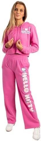 طقم هودي وبنطال رياضي بسحاب للبالغين من Bioworld Hello Kitty in Saudi Arabia