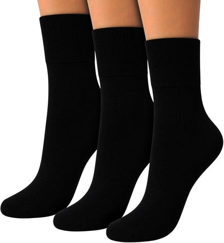 Winterlace Womens Premium Soft Crew Socks, 3 Pairs Bamboo Thin Trouser Dress Socks Bulk Pack in Saudi Arabia