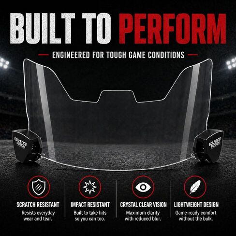 Football Visor - Clear Football Visors for Helmet Scratch-Resistant, UV Block, Anti-Fog, Facial Protection for Adult & Youth Football Helmets Visors - Universal Fit in Saudi Arabia