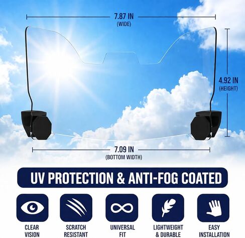 Football Visor - Clear Football Visors for Helmet Scratch-Resistant, UV Block, Anti-Fog, Facial Protection for Adult & Youth Football Helmets Visors - Universal Fit in Saudi Arabia
