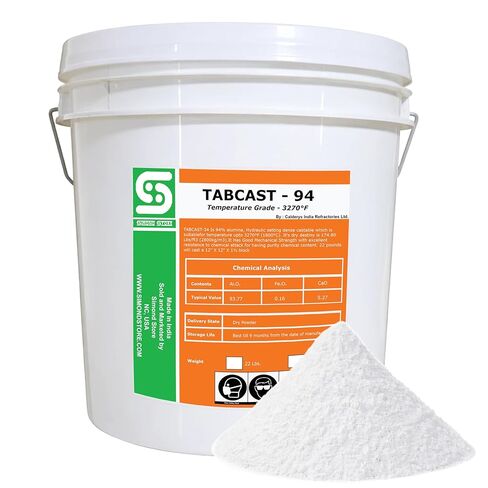 Castable Refractory Cement, 60% Alumina Hydraulic Bonded Dense Cement Castable, 2912F Rated, High Temp Cement for Foundry Furnace Fireplace Oven Stove Forge Lining - 44 Lbs in Saudi Arabia