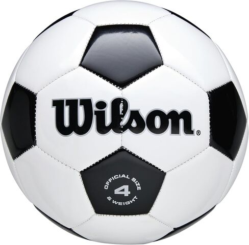 WILSON Traditional Soccer Ball - Size 3, Black/Royal in Saudi Arabia