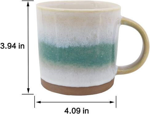 COLLECTIVE HOME - Reactive Glaze Coffee Mug Ceramic Tea Cup for Office and Home, 18 oz, Dishwasher and Microwave Safe(Set of 2) in Saudi Arabia