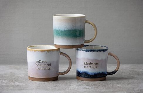 COLLECTIVE HOME - Reactive Glaze Coffee Mug Ceramic Tea Cup for Office and Home, 18 oz, Dishwasher and Microwave Safe(Set of 2) in Saudi Arabia