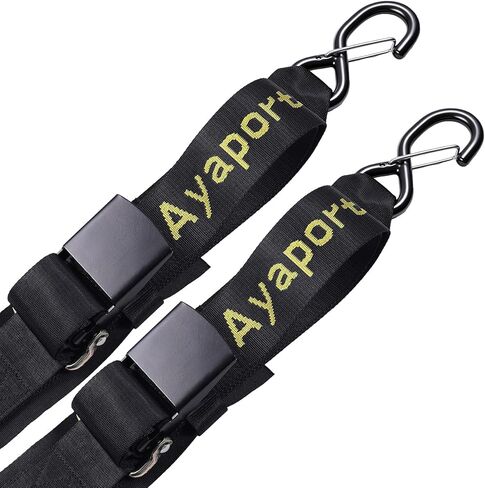 Ayaport قارب التعادل أسفل الأشرطة إلى مقطورة قارب رافدة حزام 4 أقدام × 2 بوصة الثقيلة النايلون قوارب الكاياك جت سكي القوس وربطات عنق صارمة 2 حزمة (2 بوصة × 4 أقدام) in Saudi Arabia