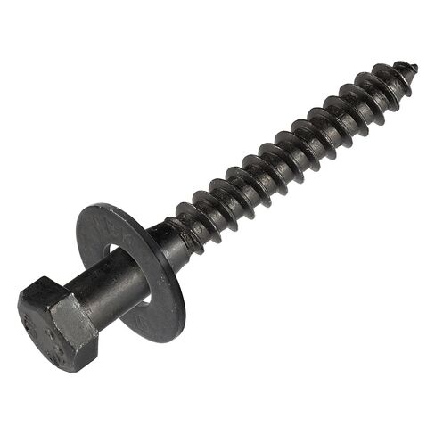 1/4 x 2-1/2 (100 Pack) Lag Screw Kit, 100 Screws and 100 washers, Ceramic Black Ruspert Coating for Exterior Use by Makers Bolt in Saudi Arabia