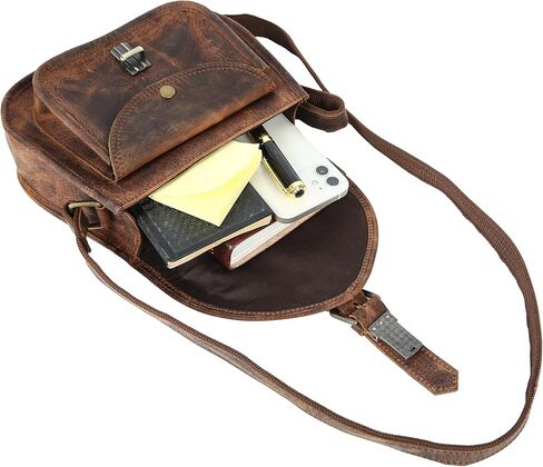 vintage crafts Leather Women's Hippe Leather Purse Crossbody Shoulder Bag Travel Satchel Handbag Bag in Saudi Arabia