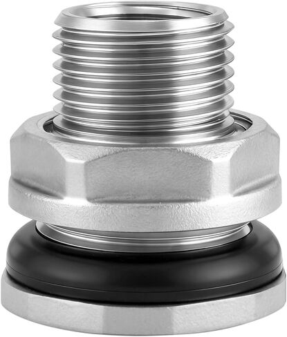 Carvedexquisitely الفولاذ المقاوم للصدأ 304 خزان تركيب الحاجز مع 2 حلقة مطاطية، مزدوجة 1/2 "أنثى NPT و 3/4" ذكر GHT (خرطوم الحديقة مترابطة)، 2 حزمة in Saudi Arabia
