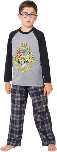 مجموعة بيجامة INTIMO Big Boys Harry Potter Hogwarts School Crest Raglan in Kuwait