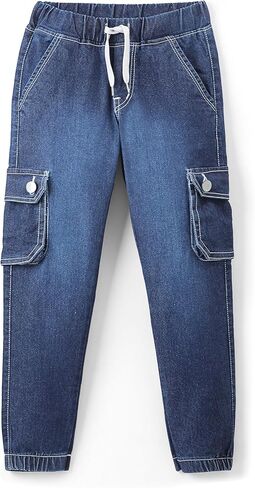 chopper club Boys Denim Cargo Joggers Slim Fit Boys Jeans 3x1 Stretchable Denim Fabric 6 Pockets Cargo Jeans in Saudi Arabia