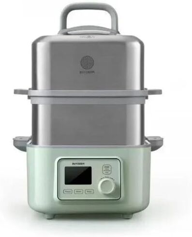 BUYDEEM G67US-A503 Electric Food Steamer for Cooking, 2 Tire Stainless Steel Steamer with Manual Mode, 1500W, 14 Quart, Green in Saudi Arabia