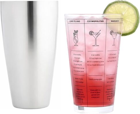 Hic Kitchen Bar Penguin Cocktail Shaker ، 18/8 Stainless Steel ، Finish Finish ، 3 قطع ، يحمل 18 أوتار in Saudi Arabia