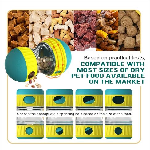 YXX-TECH Dog Puzzle Toys, Adjustable Dog Treat Dispensing,Interactive Dog Enrichment Toy to Keep Them Busy,Food Puzzles Ball for Dogs, Puppy Slow Feeder for Boredom and Stimulating IQ Training (Blue) in Saudi Arabia
