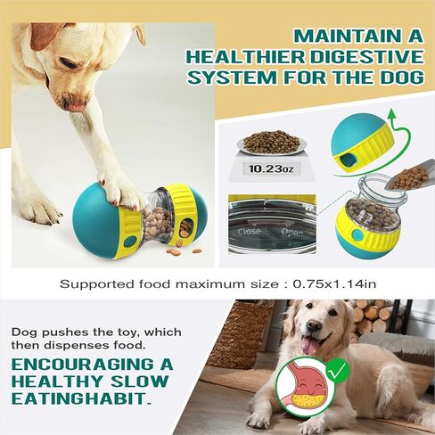 YXX-TECH Dog Puzzle Toys, Adjustable Dog Treat Dispensing,Interactive Dog Enrichment Toy to Keep Them Busy,Food Puzzles Ball for Dogs, Puppy Slow Feeder for Boredom and Stimulating IQ Training (Blue) in Saudi Arabia