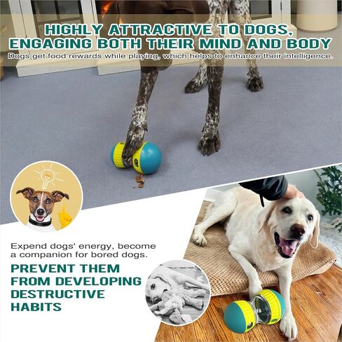 YXX-TECH Dog Puzzle Toys, Adjustable Dog Treat Dispensing,Interactive Dog Enrichment Toy to Keep Them Busy,Food Puzzles Ball for Dogs, Puppy Slow Feeder for Boredom and Stimulating IQ Training (Blue) in Saudi Arabia