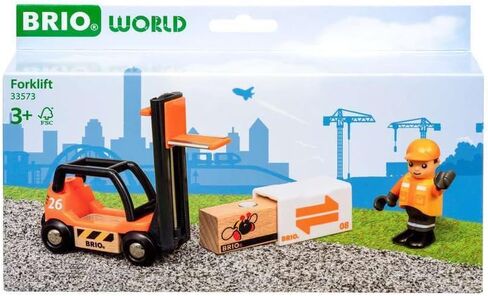Brio World 33573 - Fork Lift - 4 Piece Wooden Toy Train Accessory for Kids Ages 3 and Up in Saudi Arabia