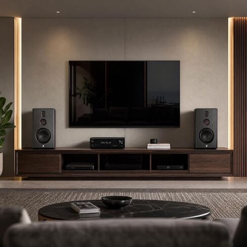 مكبرات صوت HiVi-Swans M5A Hi-Fi Bluetooth على رف الكتب - مكبرات صوت احترافية لشاشة الاستوديو - مكبرات صوت Wi-Fi منزلية تعمل بالطاقة مقاس 8 بوصات، صوت جهير متفجر للغرفة الكبيرة in Saudi Arabia