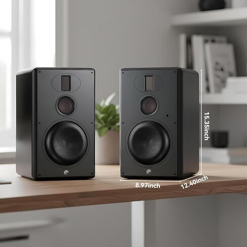 مكبرات صوت HiVi-Swans M5A Hi-Fi Bluetooth على رف الكتب - مكبرات صوت احترافية لشاشة الاستوديو - مكبرات صوت Wi-Fi منزلية تعمل بالطاقة مقاس 8 بوصات، صوت جهير متفجر للغرفة الكبيرة in Saudi Arabia