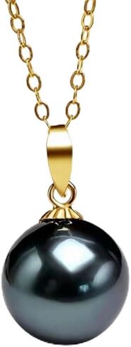 UMID authentic Tahiti Nanhai aquaculture Peacock Green Black Pearl AAA, 8- 8.5mm, 11.5-12mm, 16mm Black pearl Sydney women's Pendant Necklace in Saudi Arabia