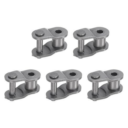 uxcell 10Pcs #60 Chain Offset Half Link Roller, 3/4" Pitch Carbon Steel, Standard Chain End Connector Split Links for 12A Chain in Kuwait