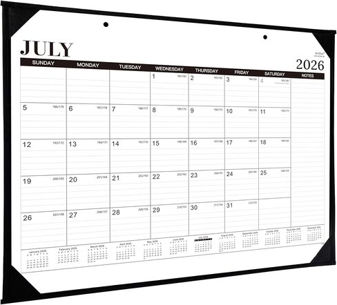 2025-2026 Desk Calendar - Mar.2025 - Aug.2026, 18 Months Large Monthly Desk Calendar 2025-2026, 22" x 17", Large Ruled Blocks, To-do List & Notes in Saudi Arabia